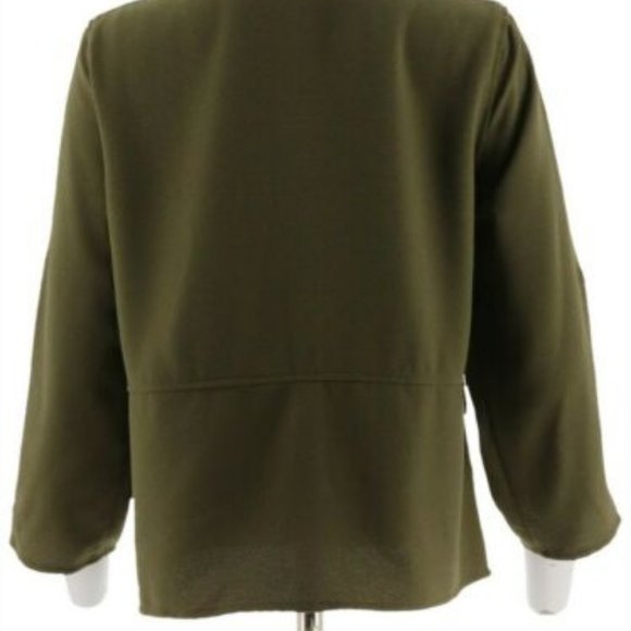 NWT LINEA LOUIS DELL'OLIO CREPE GAUZE ZIP JACKET 8 - Picture 4 of 10